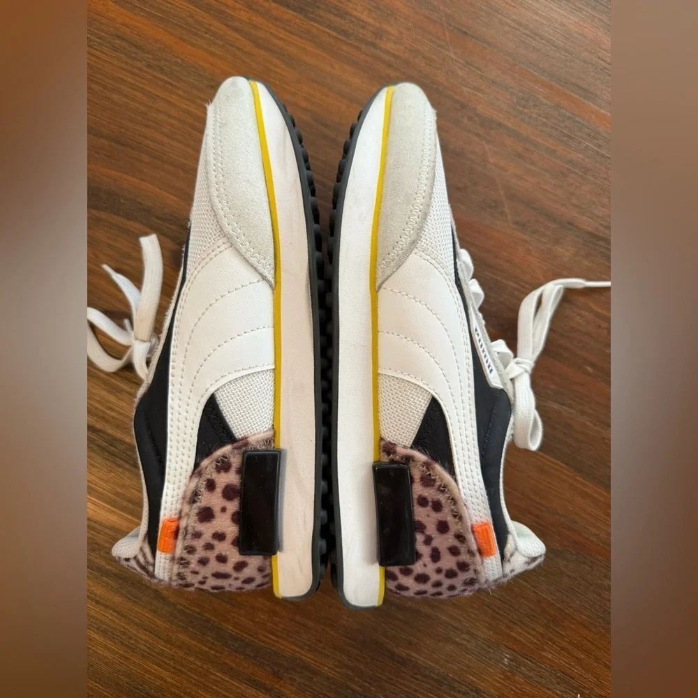 Puma Future Rider ' Wildcats' White Leopard Animal Print Shoes Sneakers Size 7